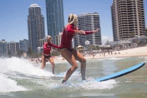 learn to surf queensland at Surfers Paradise